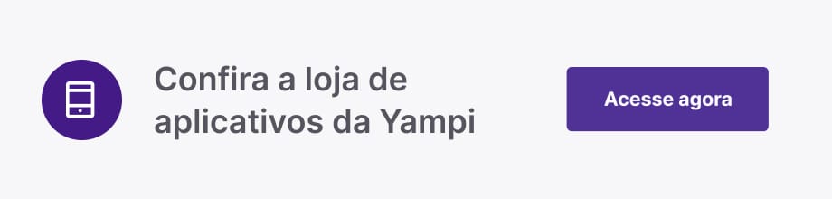 botão para loja de aplicativos da yampi