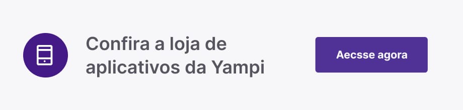 botão para loja de aplicativos da Yampi