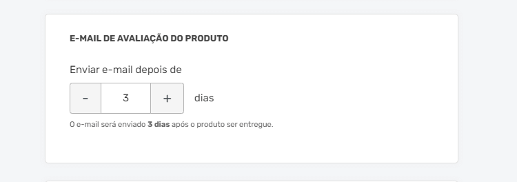 e-mail de avaliação de produto na yampi